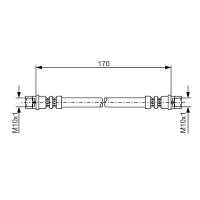 Bilde av BOSCH 1 987 476 010 Bremseslange 170 M10x1 AUDI: A6 C5 Avant, Sedan, C4 Sedan
