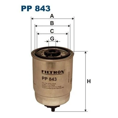 Bilde av FILTRON PP 843 Drivstoffilter Påskruingsfilter OPEL: Kadett E CC, Sedan, Ascona C CC