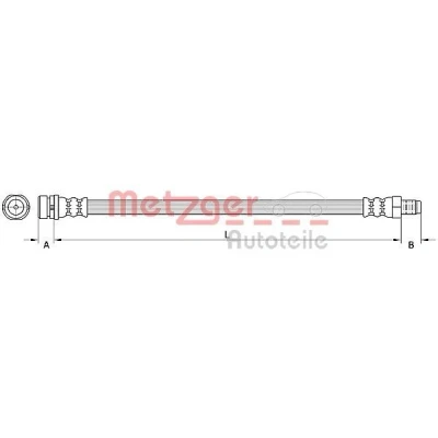 Bilde av METZGER 4110795 Bremseslange 407 FORD: Focus 2 Kombi