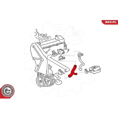 Bilde av ESEN SKV 24SKV326 Radiatorslange EPDM (etyl propylen dien gummi) VOLKSWAGEN: GOLF 1
