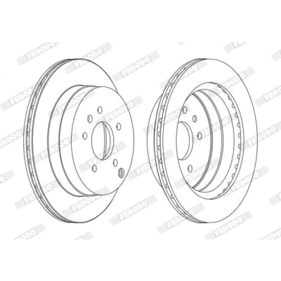 Bilde av FERODO PREMIER DDF1660C Bremseskiver 302 20 5 ventilert belagt uten skruer CHEVROLET: Captiva, OPEL: Antara