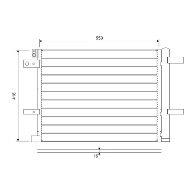 Bilde av VALEO 822706 Kondensator med tørker 14 11 Aluminium 418