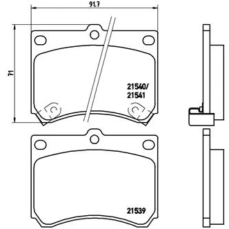 Bilde av BREMBO P 49 011 Bremseklosser med akustisk slitasjevarsel uten tilbehør MAZDA: FAMILIA 5, 323 C IV Hatchback, V Hatchback