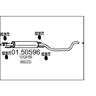 Bilde av Midtre eksospotte MTS 01.50596