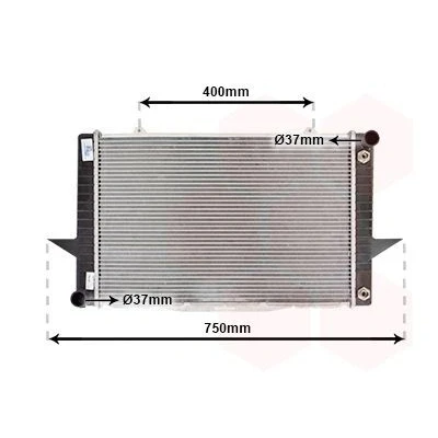 Bilde av VAN WEZEL 59002092 Radiator Aluminium 590 388 35 Kjøleribber loddet VOLVO: V70 I, 850 Stasjonsvogn, C70 I Coupé