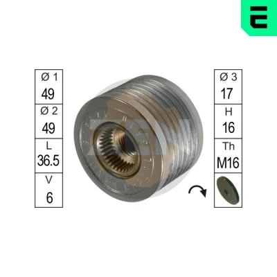 Bilde av Frihjul, dynamo, bmw,mercedes benz,mitsubishi,nissan,opel,renault,vauxhall,volvo, 12 31 7 536 960, 550 001, 570 152, 611