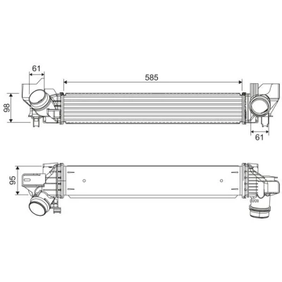 Bilde av VALEO 818318 Ladeluftkjøler Aluminium uten sensor