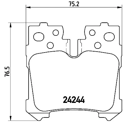 Bilde av BREMBO P 83 076 Bremseklosser klargjort for slitasjeindikator uten tilbehør