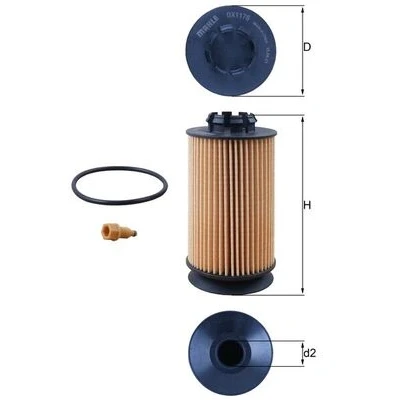 Bilde av MAHLE ORIGINAL OX 1175D Oljefilter Filterinnsats