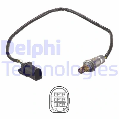 Bilde av DELPHI ES21153 12B1 Lambdasonde Bredbånd lambdasonde, oppvarmet VOLKSWAGEN: Polo V Hatchback, AUDI: A1 Sportback