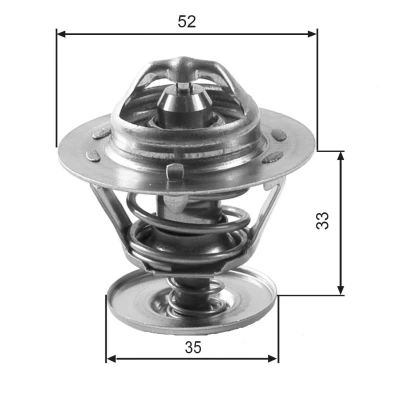 Bilde av GATES TH12592G1 Termostat 92 med tetning uten kapsling FORD: Transit Connect Mk1 Van, MONDEO 1 Kombi, Focus Stasjonsvogn