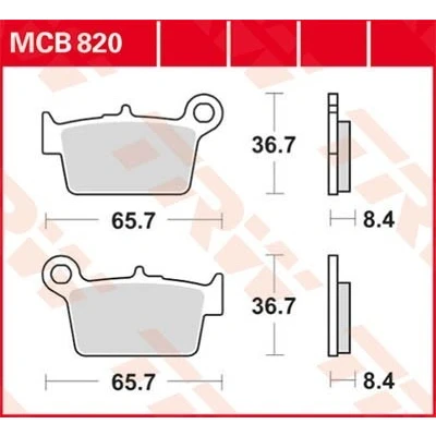 Bilde av TRW Organic Allround MCB820 Bremseklosser