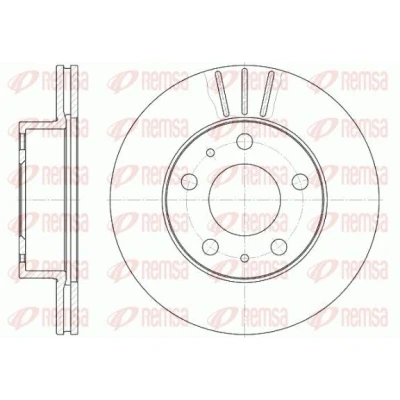 Bilde av REMSA 6504.10 Bremseskiver framaksel 300, 300 24 5 ventilert FIAT: Ducato II Flatvogn lastebil/Chassis, Minibuss, PEUGEOT: Boxer Van
