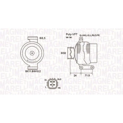 Bilde av Dynamo, lexus is ii, toyota avensis kombi, sedan, corolla verso, rav 4 iii, 270600G021, 270600R080, 2706026030