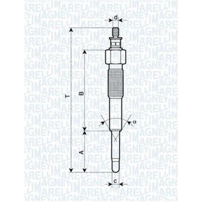 Bilde av MAGNETI MARELLI 062900041304 Glødeplugg 11V 10A M10X1,25