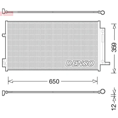 Bilde av DENSO DCN06016 Kondensator med tørker R 134a