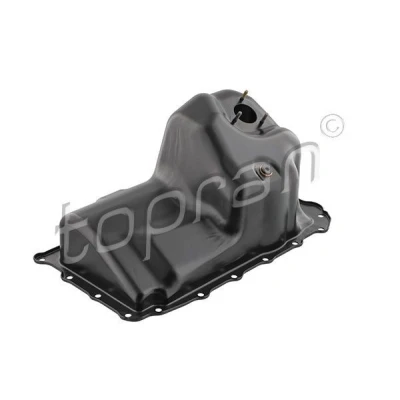 Bilde av TOPRAN 503 392 Bunnpanne med oljeplugg tetningsring, hull for oljenivåmåler, uten sensor stålplate BMW: 3 Sedan, Touring