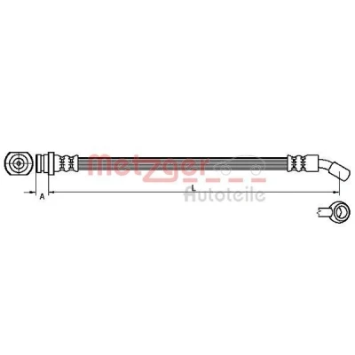 Bilde av METZGER 4110530 Bremseslange 343 SUZUKI: Jimny SUV