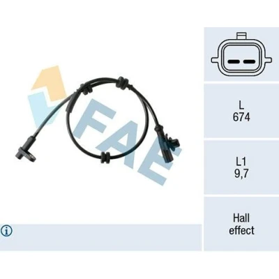 Bilde av FAE 78454 ABS Sensor Hall prinsipp 2 674 FORD: FIESTA 6