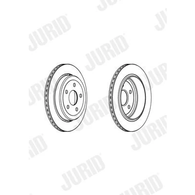 Bilde av JURID 562970JC Bremseskiver 330 22 5 127 ventilert belagt uten tilbehør JEEP: GRAND CHEROKEE 4