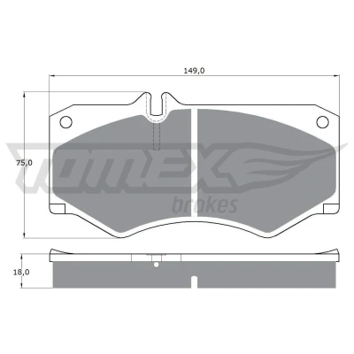 Bilde av TOMEX brakes TX 10 20 Bremseklosser framaksel klargjort for slitasjeindikator MERCEDES BENZ: G Klasse SUV, Klasse, T2/LN1 Tippbil