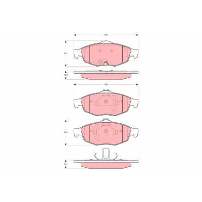 Bilde av TRW GDB4125 Bremseklosser inkl. slitasjevarselkontakt CHRYSLER: Sebring II Sedan