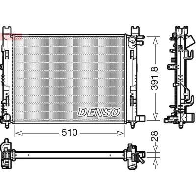 Bilde av DENSO DRM23109 Radiator 510 392 28