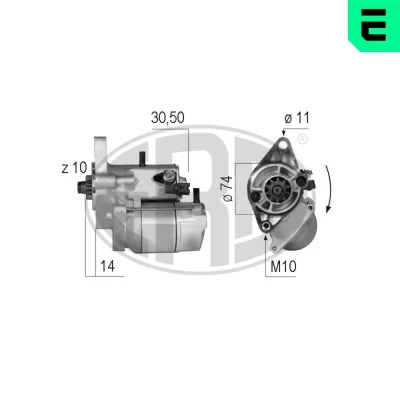 Bilde av Starter, toyota auris, auris skåp/halvkombi, corolla, corolla kombi, sedan, yaris, yaris verso, 28100 33040, 33050