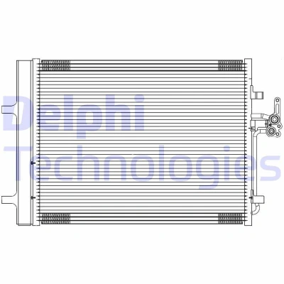Bilde av DELPHI TSP0225689 Kondensator med tørker 18 14 585 FORD: MONDEO 4 Turnier, Galaxy Mk2 MPV, 4, VOLVO: V70 3, XC60 I