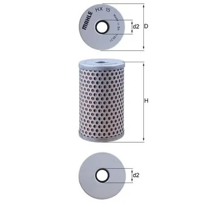 Bilde av MAHLE ORIGINAL HX 15 Hydraulikkfilter MERCEDES BENZ: ATEGO, T2/L Varebil / Stasjonsvogn, ATEGO 3, MAN: L 2000, SCANIA: P,G,R,T series