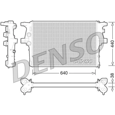 Bilde av DENSO DRM12008 Radiator Aluminium, plast 640 440 38 IVECO: DAILY 6 Pritsche/Fahrgestell