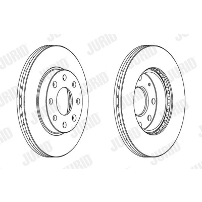 Bilde av JURID 563019JC Bremseskiver 236 20 4 100 ventilert belagt med skruer SAAB: 9 5 Stasjonsvogn, CHEVROLET: Spark