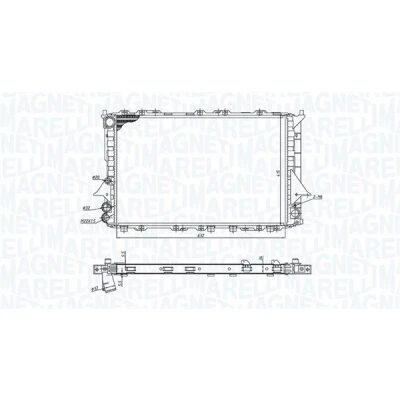 Bilde av MAGNETI MARELLI Radiator 630mm 414mm 32mm Kjøleribber satt sammen mekanisk AUDI: 100 C4 Avant, C3 Sedan 350213189900