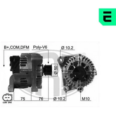 Bilde av ERA Generator 14V 150A B+COM,DFM 50mm BMW: 5 Touring, X3, Sedan 210474A