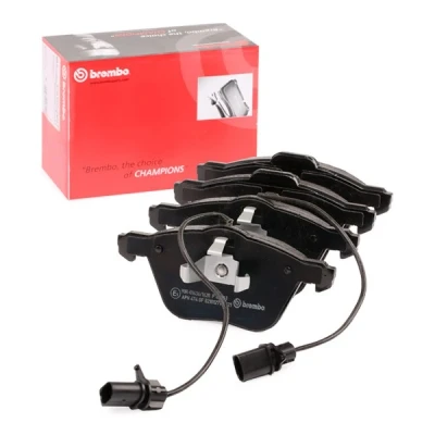 Bilde av BREMBO P 85 061 Bremseklosser inkl. slitasjevarselkontakt med kolbleklips uten tilbehør VOLKSWAGEN: TRANSPORTER 4, 4 Bus, Sharan I