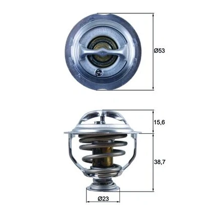 Bilde av MAHLE ORIGINAL TX 123 95D Termostat 95 53 med tetning AUDI: A4 B8 Avant, A6 C7 Q5, VOLKSWAGEN: Passat B7 Variant, B6 Tiguan I