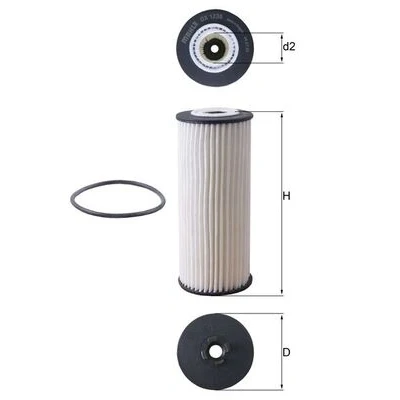 Bilde av MAHLE ORIGINAL OX 1236D Oljefilter Filterinnsats MERCEDES BENZ: G Klasse SUV, A Klasse, GLA