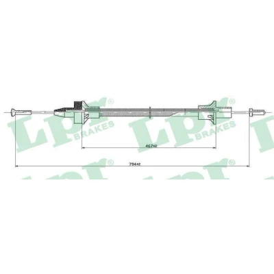 Bilde av LPR C0076C Koplingskabel med manuell justering FORD: Escort 6 Cabrio,
