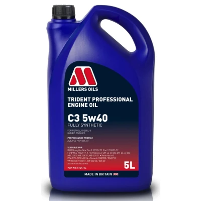 Bilde av Millers Oils Trident Professional C3 5W 30 5l Motorolje 6124 5 BMW: Touring, X3, MERCEDES BENZ: E Klasse Sedan, T modell