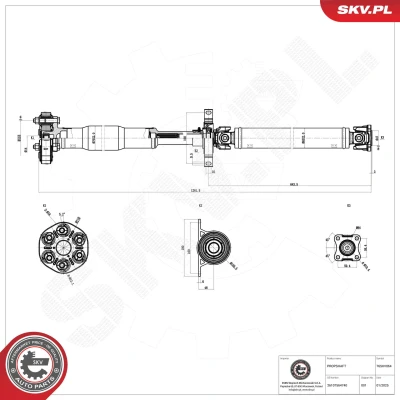 Bilde av Drivaksel, Bakaksel, Bak Esen skv 76SKV064 bmw x3 [e83] OE 26107564740