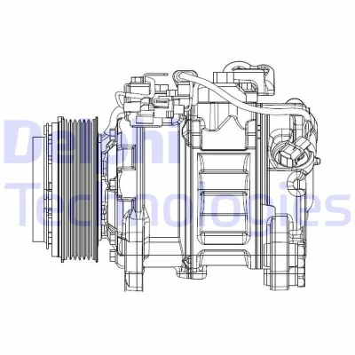 Bilde av DELPHI CS20501 Kompressor 7ZSE17 PAG 46 R 1234yf med magnetkobling BMW: 5 Touring, X5