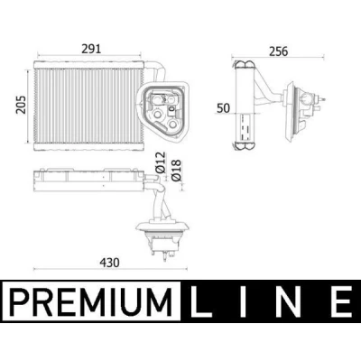 Bilde av MAHLE ORIGINAL AE 159 000P Fordamper med ekspansjonsventil