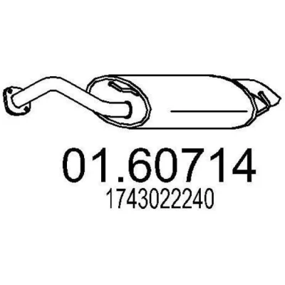 Bilde av MTS 01.60714 Sluttlyddemper 950 TOYOTA: Corolla IX Hatchback