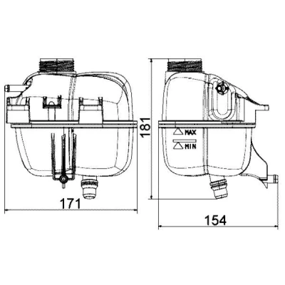 Bilde av MAHLE ORIGINAL CRT 87 001S Ekspansjonstank MINI: Hatchback