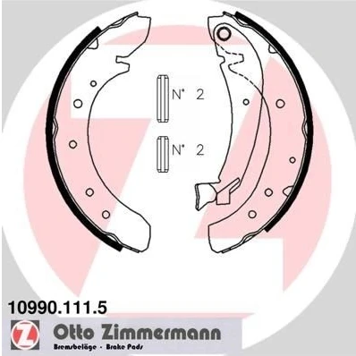 Bilde av ZIMMERMANN 10990.111.5 Bremsesko 254 57 med vippearm, Bildet viser leveranseinnholdet FIAT: Ducato II Flatvogn lastebil/Chassis, Van
