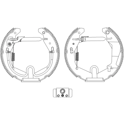 Bilde av TEXTAR Shoe Kit Pro 84065200 bremsesett, trommebremse med hjulsylinder brems, justering