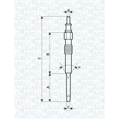 Bilde av MAGNETI MARELLI 062900042304 Glødeplugg 11,5V 10A M10X1 SMART: Fortwo II Coupé