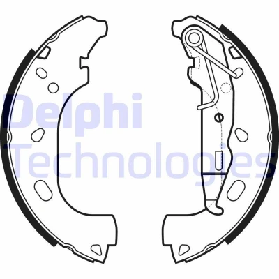 Bilde av DELPHI LS2167 Bremsesko 230mm 42mm OPEL: Astra H Hatchback