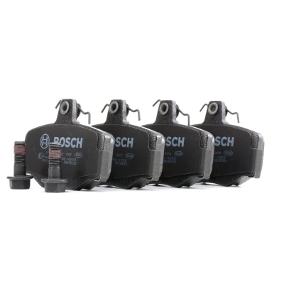 Bilde av BOSCH 0 986 460 993 Bremseklosser Low Metallic med skruer, montageanvisning, antihyle blikk tilbehør NISSAN: Almera II Hatchback