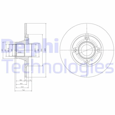 Bilde av Bremseskive DELPHI BG9033RSC